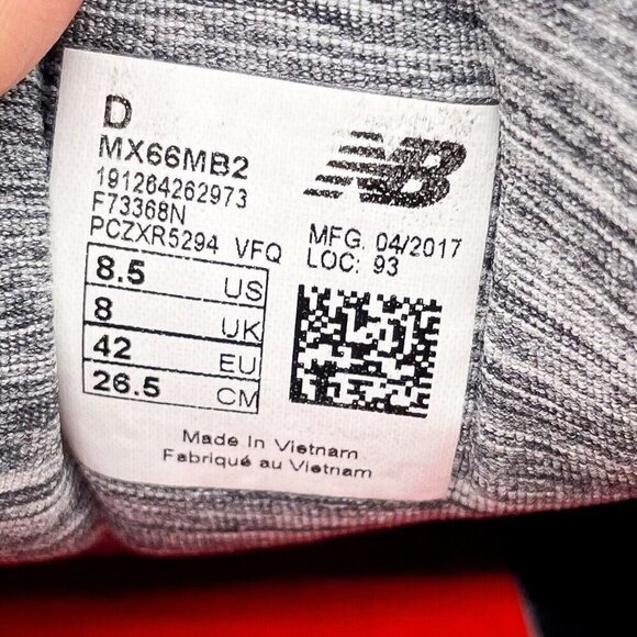 Men's New Balance MX66MB2 Flexonic Black/White Lace-up Running Shoes Size 8.5D - Picture 7 of 9